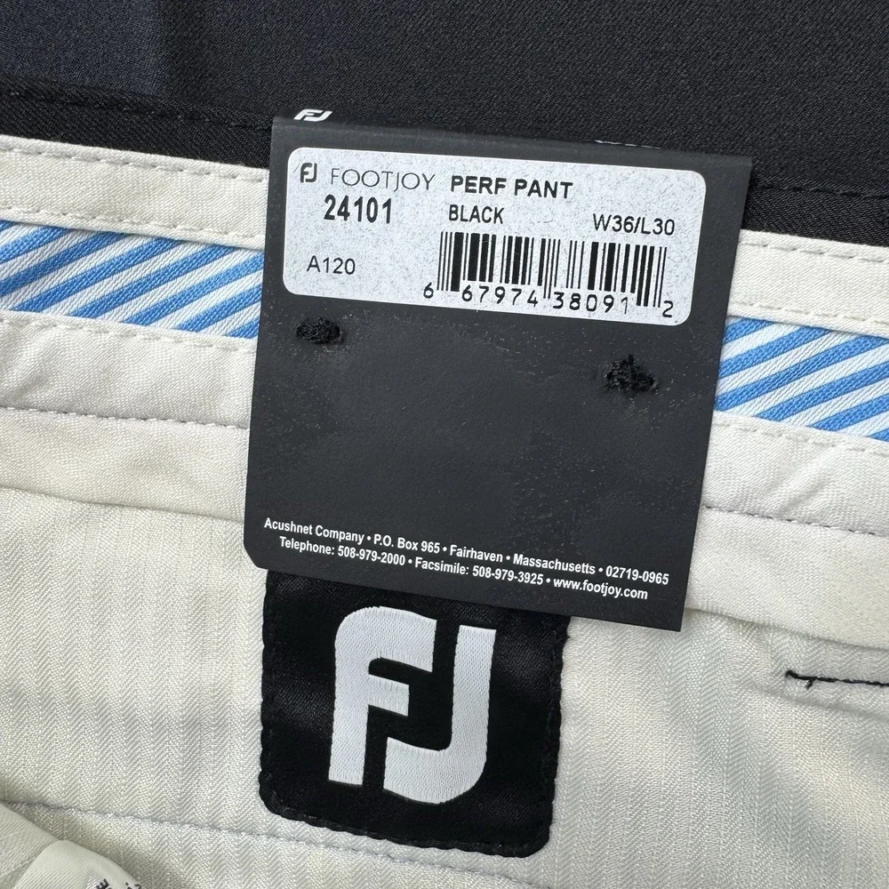 FootJoy Black Perfect Performance 5 Pocket Golf Pant 36X30 24101 NWT